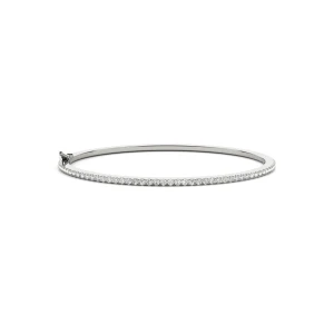 Frederick Lab-Created Channel Setting  Diamond Bangle Bracelet