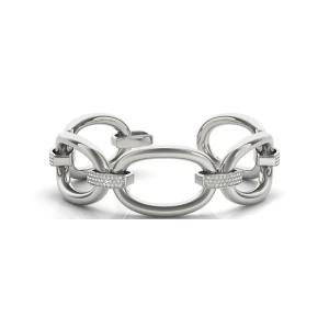 Eleanor Lab-Created White Gold Diamond Bangle Bracelet