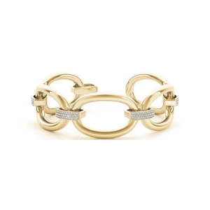 Eleanor Lab-Created Yellow Gold Diamond Bangle Bracelet