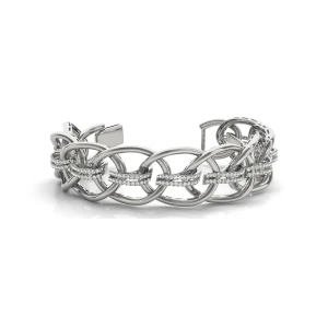 Esme  Lab-Created White Gold Diamond Bangle Bracelet