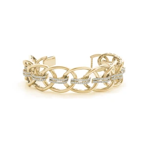 Esme  Lab-Created Yellow Gold Diamond Bangle Bracelet