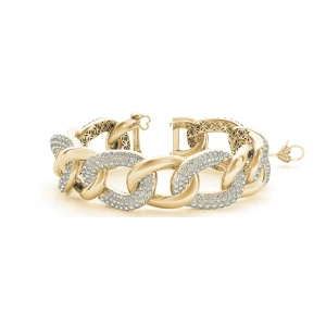 River Lab-Created Yellow Gold Diamond Bangle Bracelet