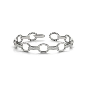 Skye Lab-Created White Gold Diamond Bangle Bracelet