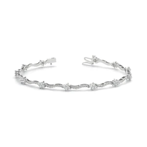 Jolene  Lab-Created Diamond Round cut Prong Setting Chain Bracelet