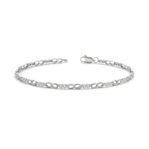 Kitty Lab-Created Diamond Round cut  Chain Bracelet