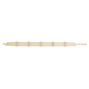 Vash Natural Diamond Yellow Gold Bezel Set Chain