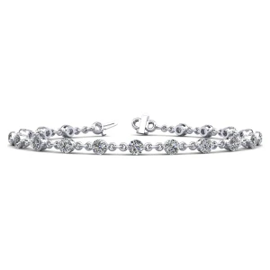 Verona Lab-Created Diamond Silver 2 Prong Set Delicate