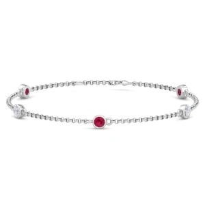 Ronisha Natural Ruby Round cut  Chain