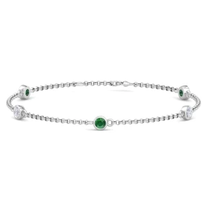 Rexy Emerald Round cut  Chain
