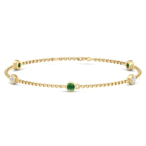 Rexy Emerald Yellow Gold Chain