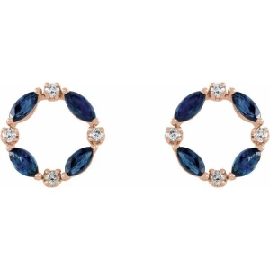 Holey Blue Sapphire Rose Gold Prong Set 