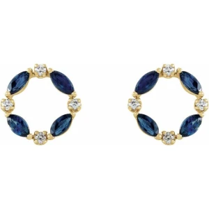 Holey Blue Sapphire Yellow Gold Prong Set 