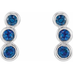 Huetta 0.72 Carat Blue Sapphire Round cut Bezel Set 