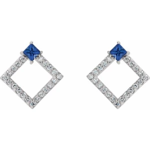 Huette 0.52 Carat Blue Sapphire Cushion cut 4 Prong Set 