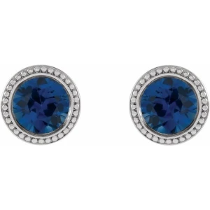 Teyah 0.90 Carat Blue Sapphire Round cut 