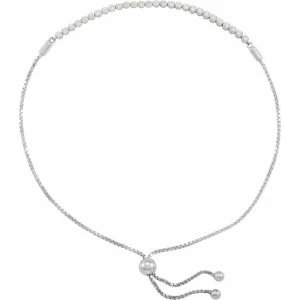 Silvya 0.60 Carat Natural Diamond Round cut Chain Bracelet