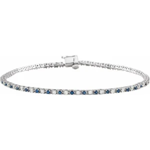 Tanyka Blue Sapphire Silver  Bracelet