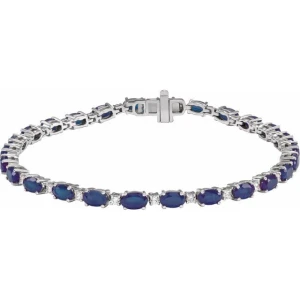 Talicia Blue Sapphire Silver  Bracelet