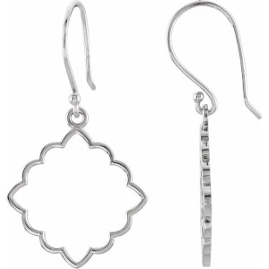 Baheela Diamond Sterling Silver Metal Earrings