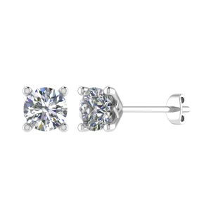 Janiah Lab-Created Rose Gold 4 Prong Studs Diamond Earrings