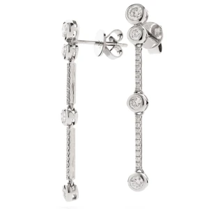 Kathee Lab-Created Bezel Set Drop Diamond Earrings