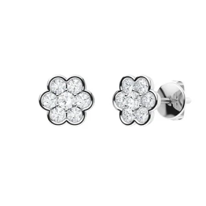 Gail 0.05 Carat Natural Round cut 6 Prong  Everyday Diamond Earrings