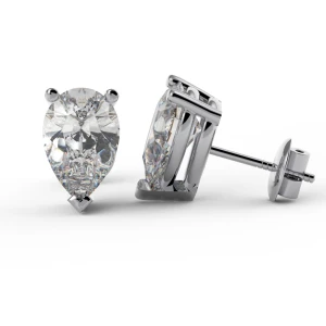 Jazlyn Lab-Created Pear cut 3 Prong  Studs Diamond Earrings