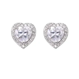 Jaydah Lab-Created 3 Prong Halo Diamond Earrings