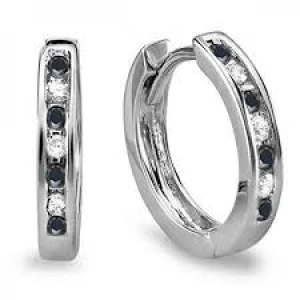Helaine 0.50 Carat Black Diamond Round cut Channel Set 