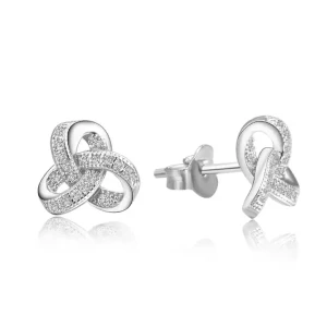 Kyndra Natural Round cut Prong Set  Designer Diamond Earrings