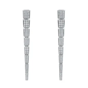 Lilabelle 0.75 Carat Natural Round cut Pave Set  Journey Diamond Earrings