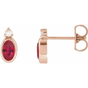 Hagenild Natural Ruby Rose Gold Bezel Set 