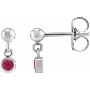 Haddyr 0.30 Carat Lab Grown Ruby Round cut Bezel Set 