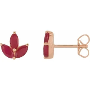 Hariea Natural Ruby Rose Gold Prong Set 