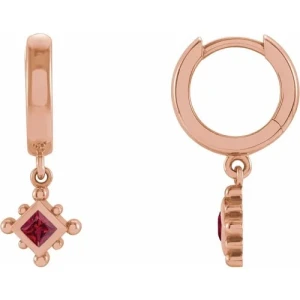 Hollyanne Lab Grown Ruby Rose Gold Bezel Set 