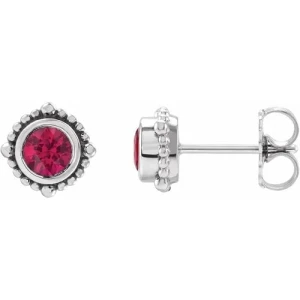 Harlenn Natural Ruby Yellow Gold Bezel Set 