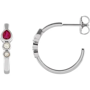 Hilliard 0.54 Carat Natural Ruby Pear cut Bezel Set 