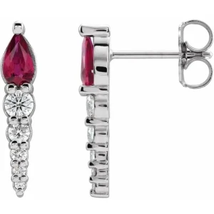 Hallfrita Natural Ruby Rose Gold 3 Prong 