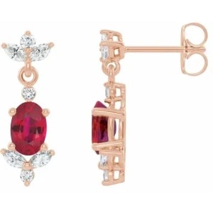 Heavynne Natural Ruby Rose Gold 4 Prong Set 