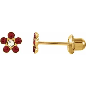 Helisent Natural Ruby Yellow Gold Bezel Set 