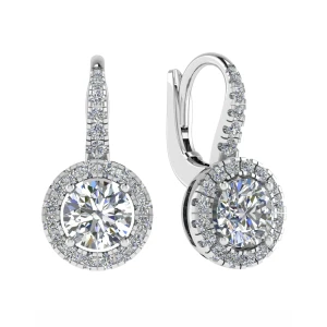 Kiona 0.50 - 1.50 Carat Natural Round cut 4 Prong Set  Hoop Diamond Earrings