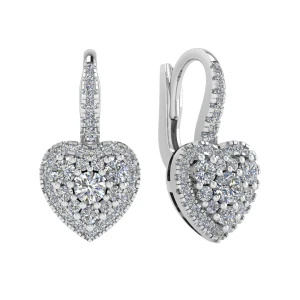Kalyn 0.20 Carat Natural Round cut Pave Set  Hoop Diamond Earrings