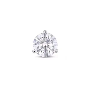 Galena 0.15 - 2.00 Carat Lab-Created Round cut 3 Prong  Men's Diamond Earrings