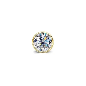 Graycie 0.08 Carat Lab-Created Round cut Bezel Set  Men's Diamond Earrings