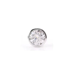 Gerika 0.20 - 1.50 Carat Lab-Created Round cut Bezel Set  Men's Diamond Earrings