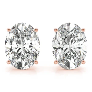 Julianna Lab-Created Rose Gold 4 Prong Studs Diamond Earrings