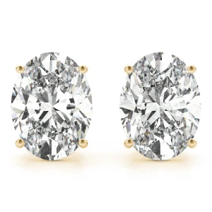 Julianna Lab-Created Yellow Gold 4 Prong Studs Diamond Earrings
