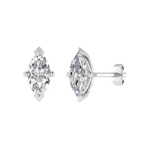 Jemma Lab-Created Marquise cut 4 Prong  Studs Diamond Earrings