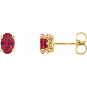 Huk Natural Ruby Rose Gold 4 Prong Set 