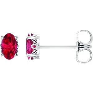Huk Natural Ruby Silver 4 Prong Set 